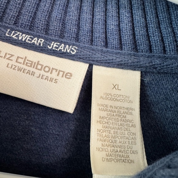 Liz Claiborne quarter zip sweater - Picture 2 of 3